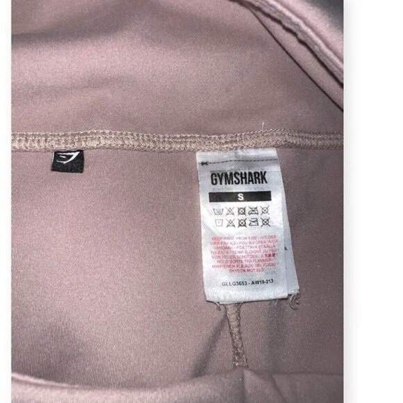 Gymshark Dreamy 2.0 high waisted Leggings Taupe pockets sz Small pull on active - Picture 7 of 8